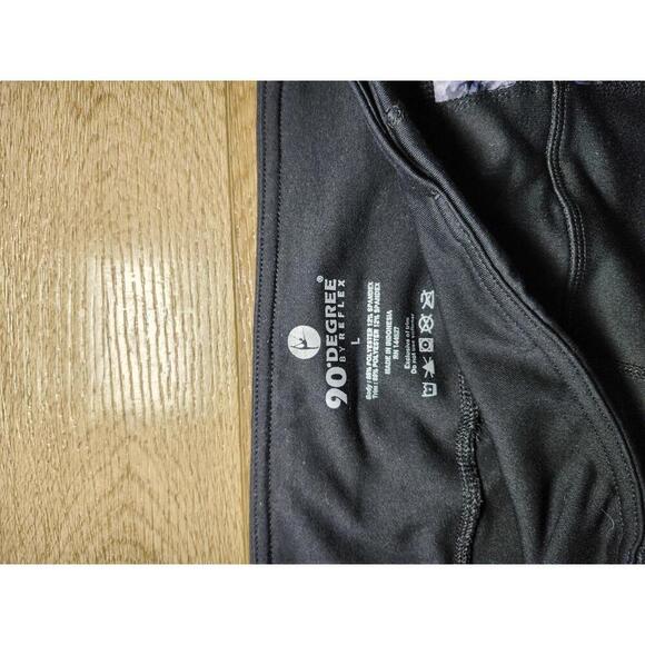 90 Degree by Reflex Women's Black and Gray Activewear Leggings Size L - Picture 4 of 5